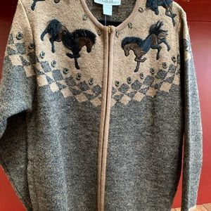 Horse theme cardigan